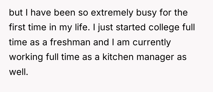 but I have been so extremely busy for the first...