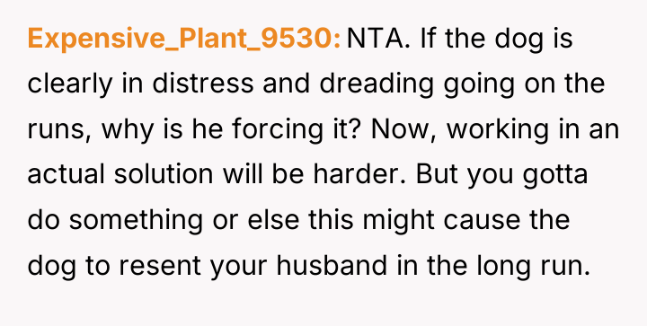 Expensive_Plant_9530 NTA. If the dog is clearly in distress and...