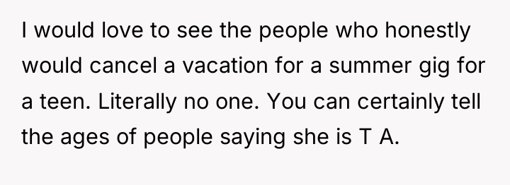 I would love to see the people who honestly would...