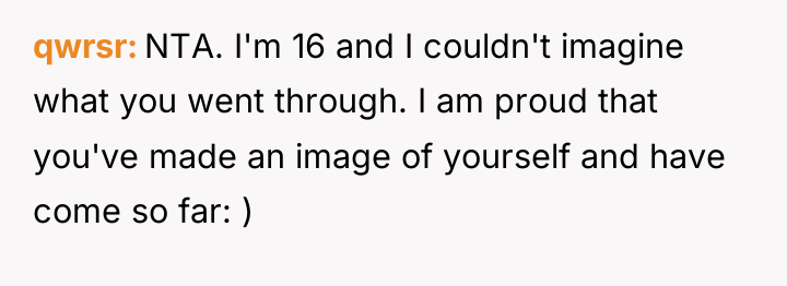 qwrsr NTA. I'm 16 and I couldn't imagine what you...