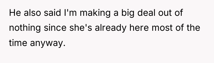He also said I'm making a big deal out of...