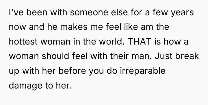 I've been with someone else for a few years now...