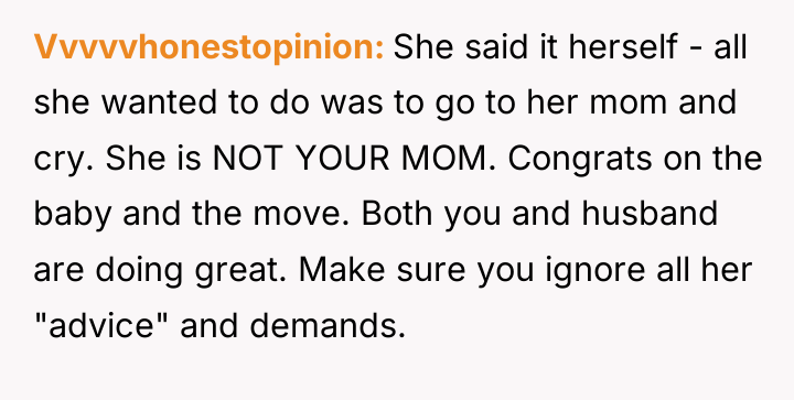 Vvvvvhonestopinion She said it herself - all she wanted to...
