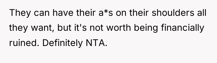 They can have their a*s on their shoulders all they...