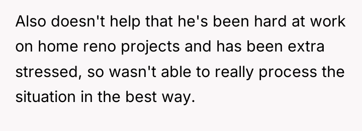 Also doesn't help that he's been hard at work on...