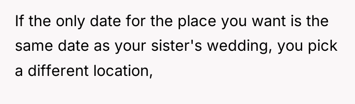 If the only date for the place you want is...