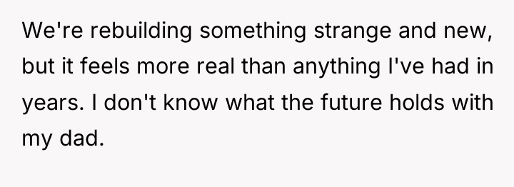 We're rebuilding something strange and new, but it feels more...