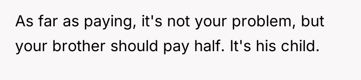As far as paying, it's not your problem, but your...