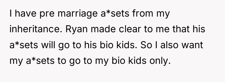 I have pre marriage a*sets from my inheritance. Ryan made...