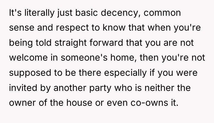 It's literally just basic decency, common sense and respect to...