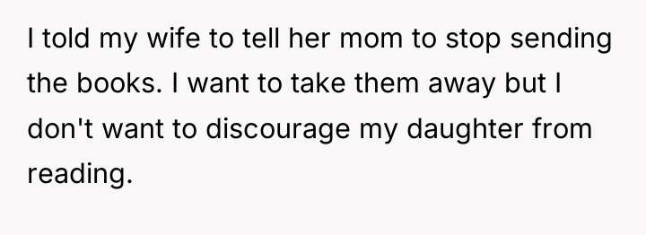 I told my wife to tell her mom to stop...