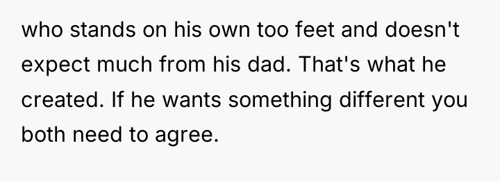 who stands on his own too feet and doesn't expect...