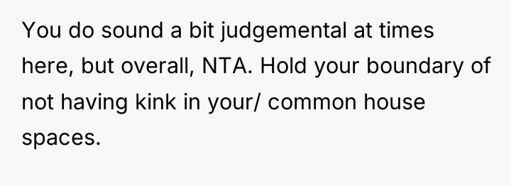 You do sound a bit judgemental at times here, but...