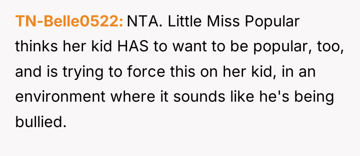 TN-Belle0522 NTA. Little Miss Popular thinks her kid HAS to...