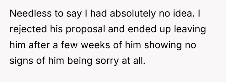 Needless to say I had absolutely no idea. I rejected...