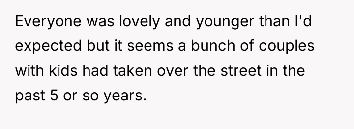 Everyone was lovely and younger than I'd expected but it...