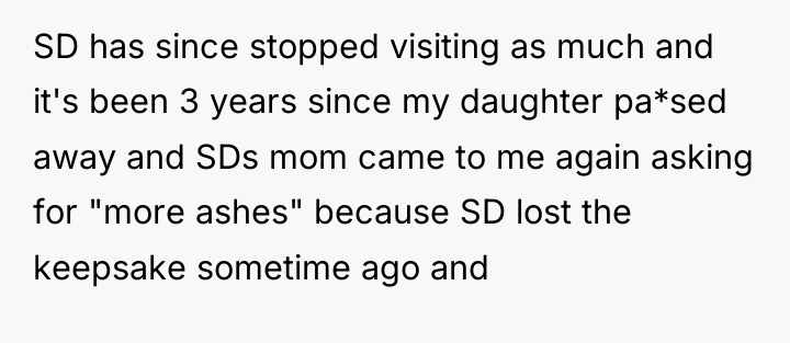 SD has since stopped visiting as much and it's been...