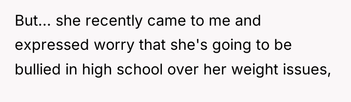But... she recently came to me and expressed worry that...