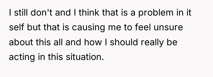 I still don't and I think that is a problem...
