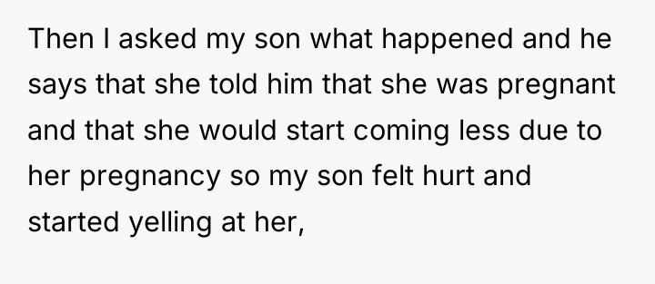 Then I asked my son what happened and he says...