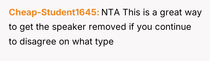 Cheap-Student1645 NTA This is a great way to get the...