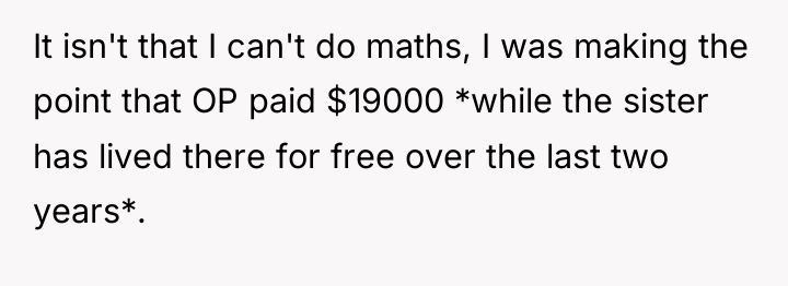 It isn't that I can't do maths, I was making...