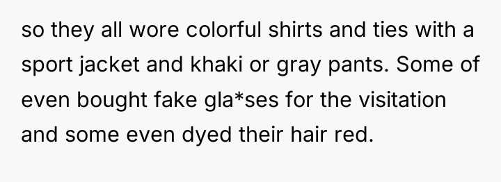 so they all wore colorful shirts and ties with a...