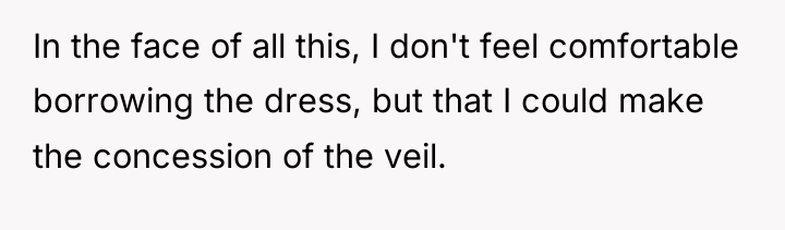 In the face of all this, I don't feel comfortable...