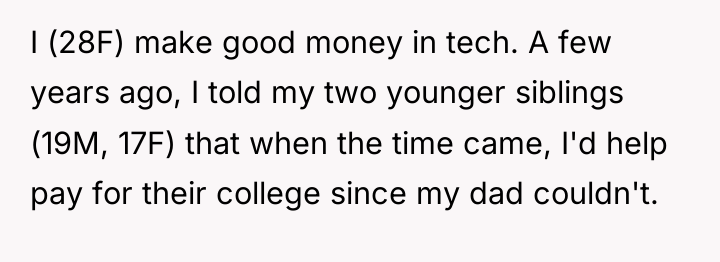 I (28F) make good money in tech. A few years...