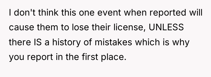 I don't think this one event when reported will cause...