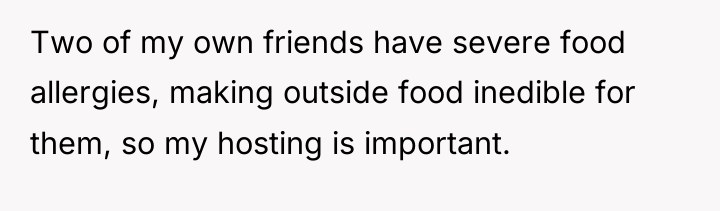 Two of my own friends have severe food allergies, making...