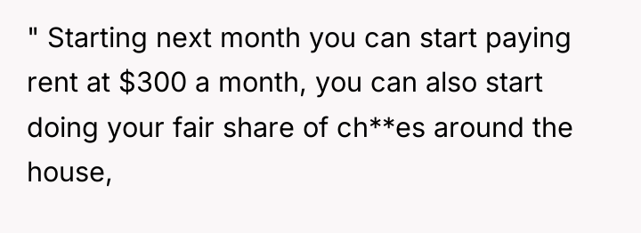 " Starting next month you can start paying rent at...