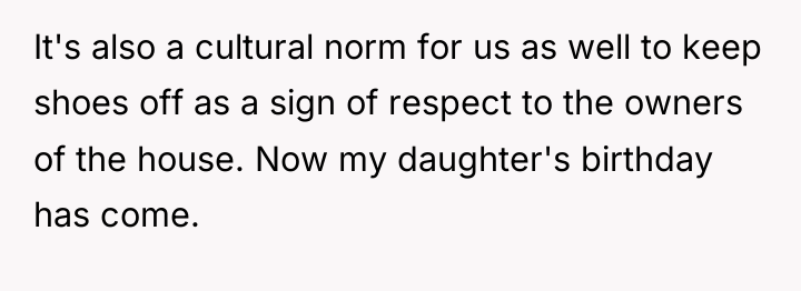 It's also a cultural norm for us as well to...