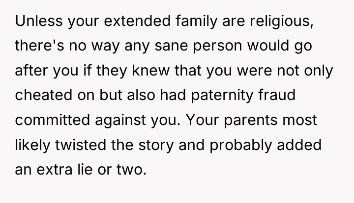 Unless your extended family are religious, there's no way any...