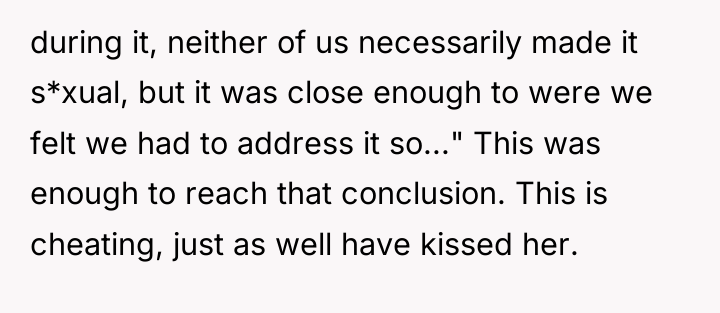 during it, neither of us necessarily made it s*xual, but...