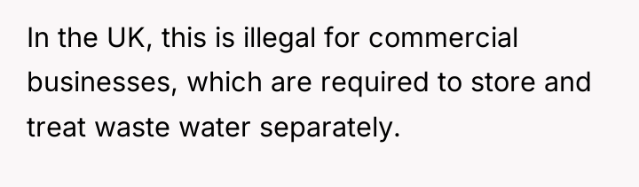 In the UK, this is illegal for commercial businesses, which...