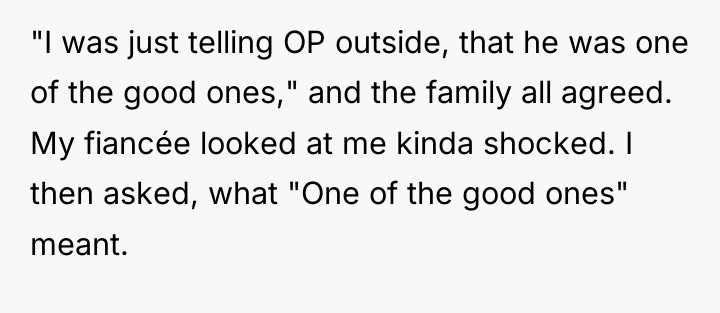 "I was just telling OP outside, that he was one...