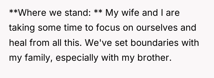 **Where we stand: ** My wife and I are taking...
