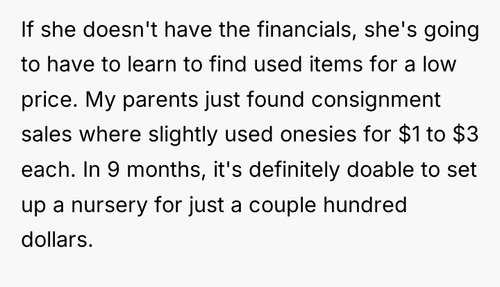 If she doesn't have the financials, she's going to have...
