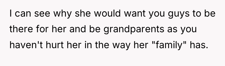 I can see why she would want you guys to...
