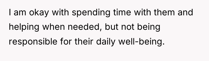 I am okay with spending time with them and helping...