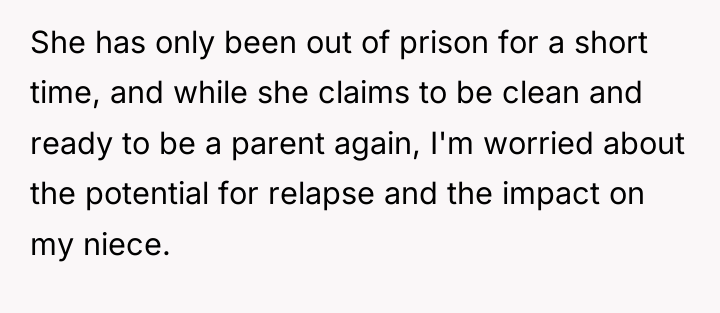 She has only been out of prison for a short...