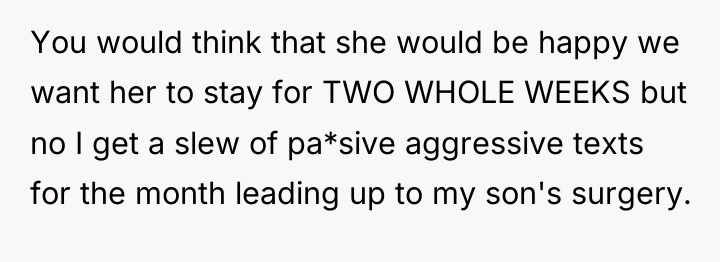 You would think that she would be happy we want...