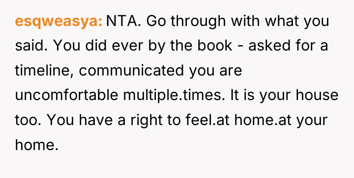 esqweasya NTA. Go through with what you said. You did...