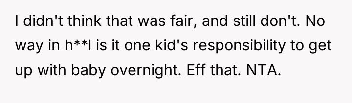 I didn't think that was fair, and still don't. No...
