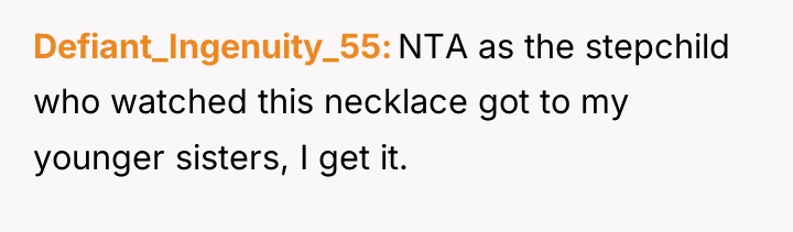 Defiant_Ingenuity_55 NTA as the stepchild who watched this necklace got...