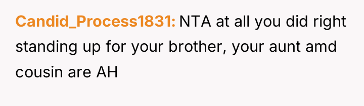 Candid_Process1831 NTA at all you did right standing up for...