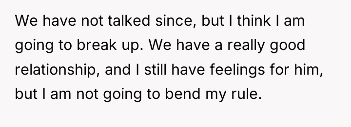 We have not talked since, but I think I am...