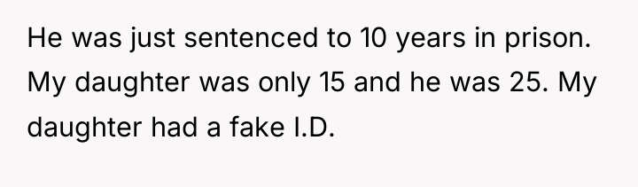 He was just sentenced to 10 years in prison. My...