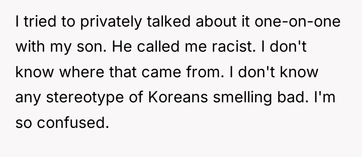 I tried to privately talked about it one-on-one with my...